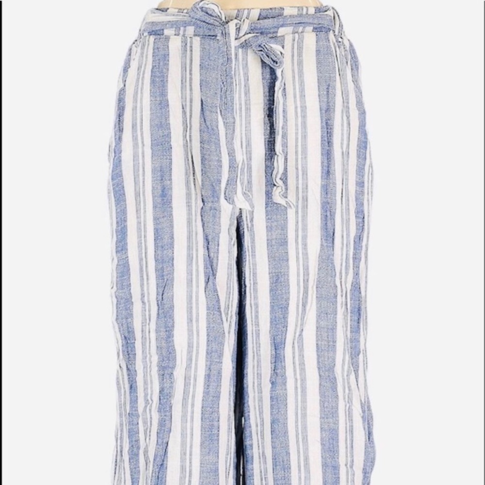 Linen wide leg pants